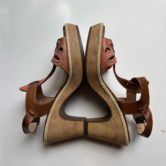 Pikolinos Pink and Brown Heels Size 9 - Picture 3 of 8